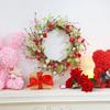 Artificial Heart Berries Wreath For Valentines's Day Decoration Decorative Garland Wedding Window Table Centerpieces