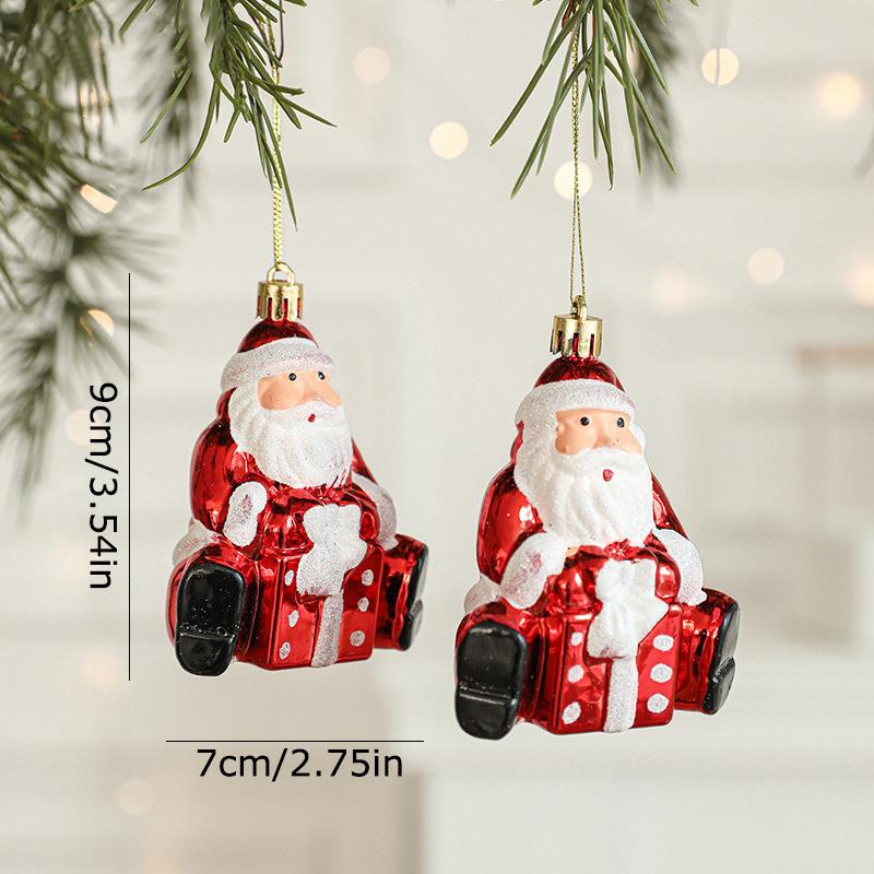 2 шт. Дед Мороз Детские подарки Рождественское подвесное украшение Товары для вечеринки Рождественские шары Фестиваль Доступно несколько вариантов
