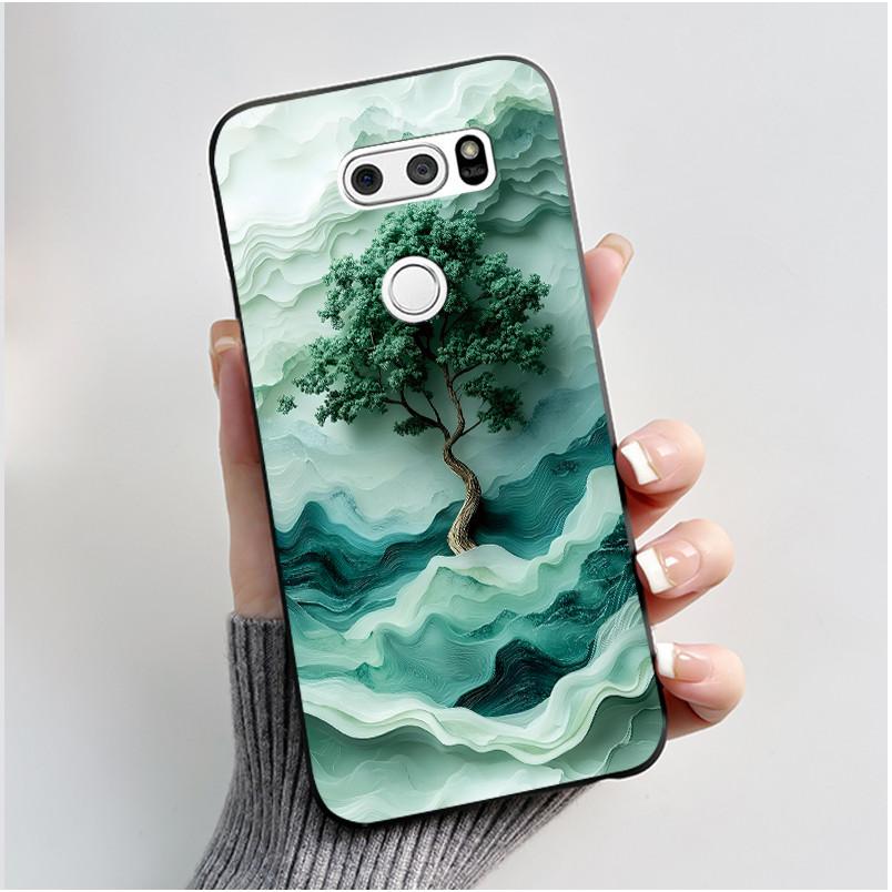 Милый Чехол Для LG V30 V30+ Plus Funda LG V30s ThinQ Capa LG V35 ThinQ Печатный Корпус Защитная Крышка Мягкий Силикон Мультяшные Чехлы