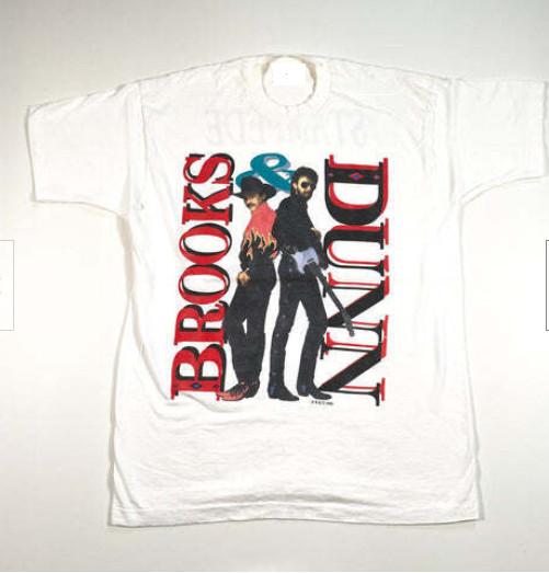 Vintage 1993 Brooks and Dunn Stampede Tour Country Music White T-Shirt