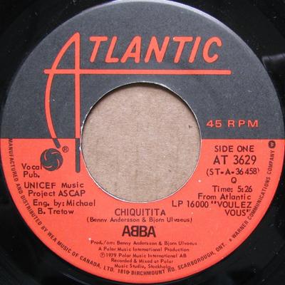 7-дюймовая пластинка ABBA - Chiquitita AT3629 ATLANTIC 1979 Канада Рок Б/у