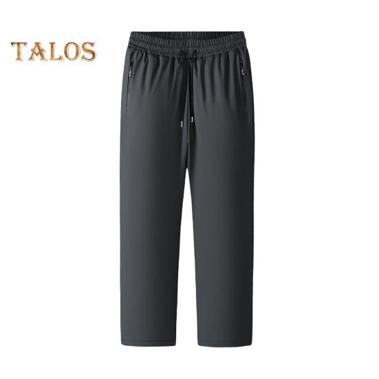 Зимние брюки для мужчин среднего возраста, утолщенный флис, эластичный пояс на шнурке, большие размеры, сохраняющие тепло, карманы на молнии, однотонные, теплые, для спорта, путешествий, работы