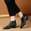 Модные женские ботильоны на низком каблуке, женские ботинки в стиле ретро, женские формальные осенние офисные туфли