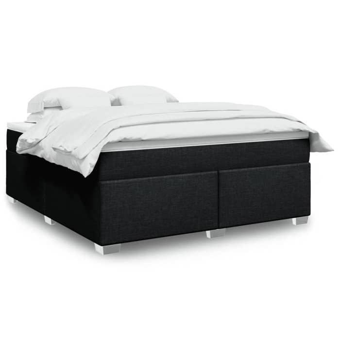 Maison Exclusive - Sommier à lattes de lit avec matelas Noir 180x200 cm Tissu