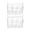 2Pcs Freezer Organizer Bins Steel Wire Large Capacity Strong Bearing Freezer Basket with Handle for Closet Countertops