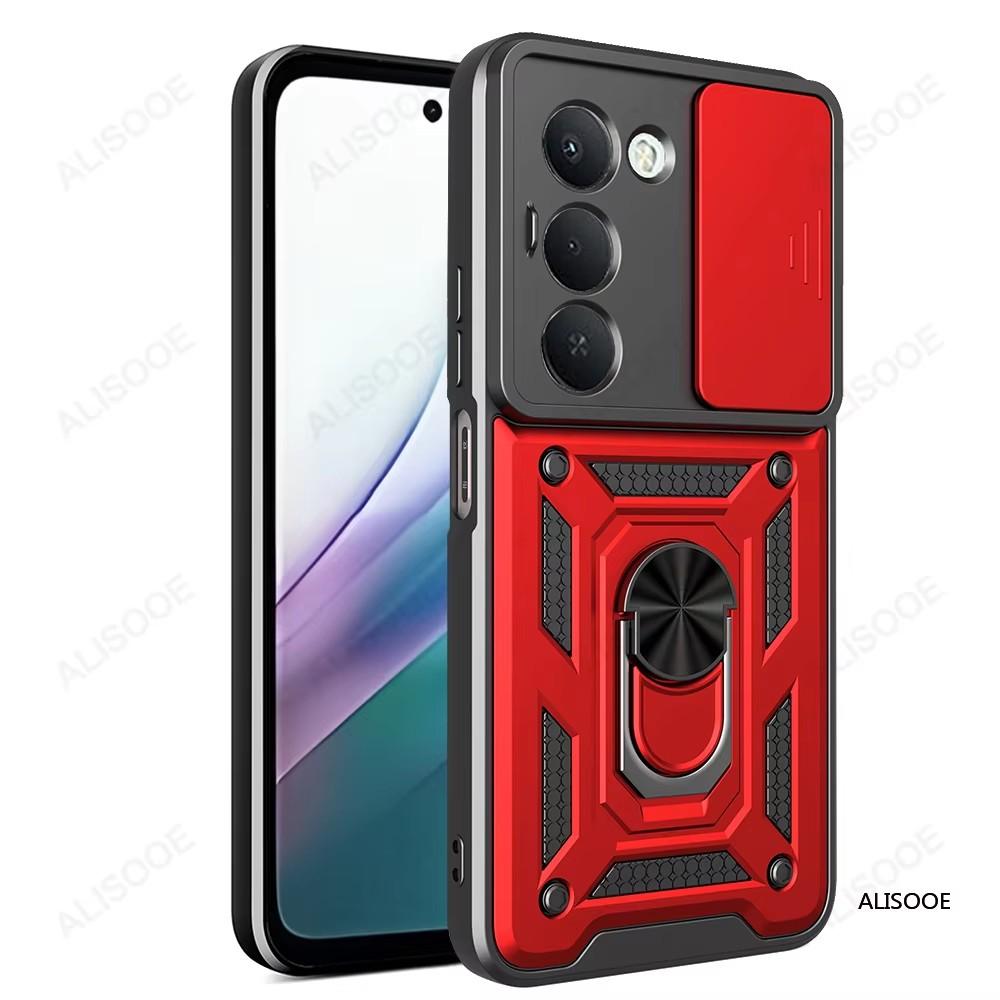 Для Redmi 15 171мм Чехол Слайд Камера Броня Кольцо-держатель Подставка Защита Чехол для телефона Capa Funda