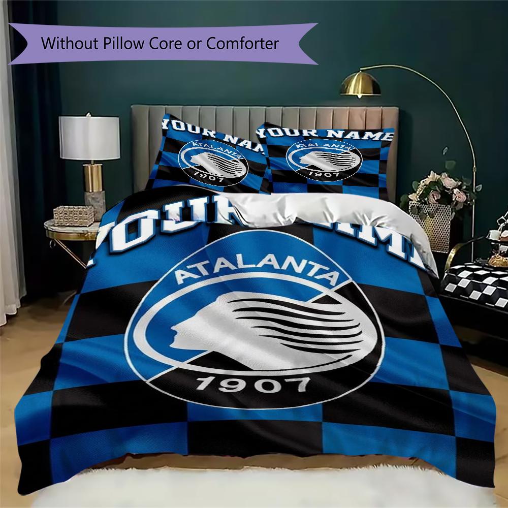 Custom Name Atalanta BC Pattern Bedding uilt Set uilt Cover Pillowcase Home Decoration Birthday Gift (1*duvet cover+2*pillowcase without core)