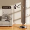 Universal Mobile Device Floor Stand with Telescopic Arm for Binge-Watching and Live Streaming
