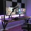 13 inch Gooseneck Microphone Stand Fit for Shure AT2020 with 2 Adapters and Cable Ties Flexible Mic Arm Heavy Duty Super Clamp