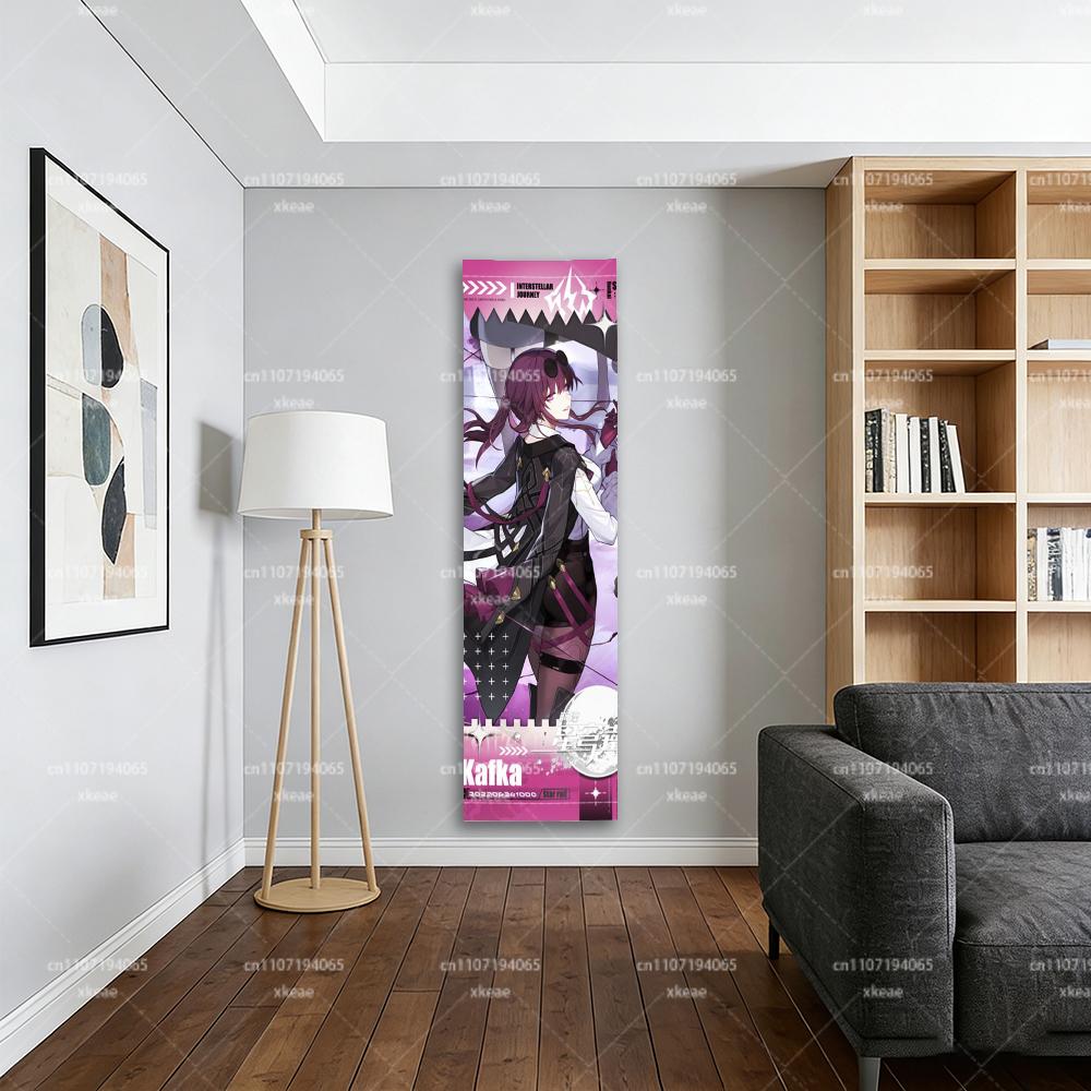 Хонкай: Вертикальный гобелен Kafka из Star Rail, Настенное панно для спальни, общежития, Декор