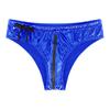 Mens Low Waist Zipper Briefs Wet Look Patent Leather Underwear Club Stage Show Costume