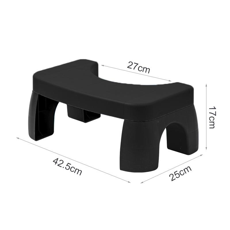 Toilet stool footstool squatting pit stool footstool toilet stool toilet stool toilet foot pedal shit artifact(Black combination)
