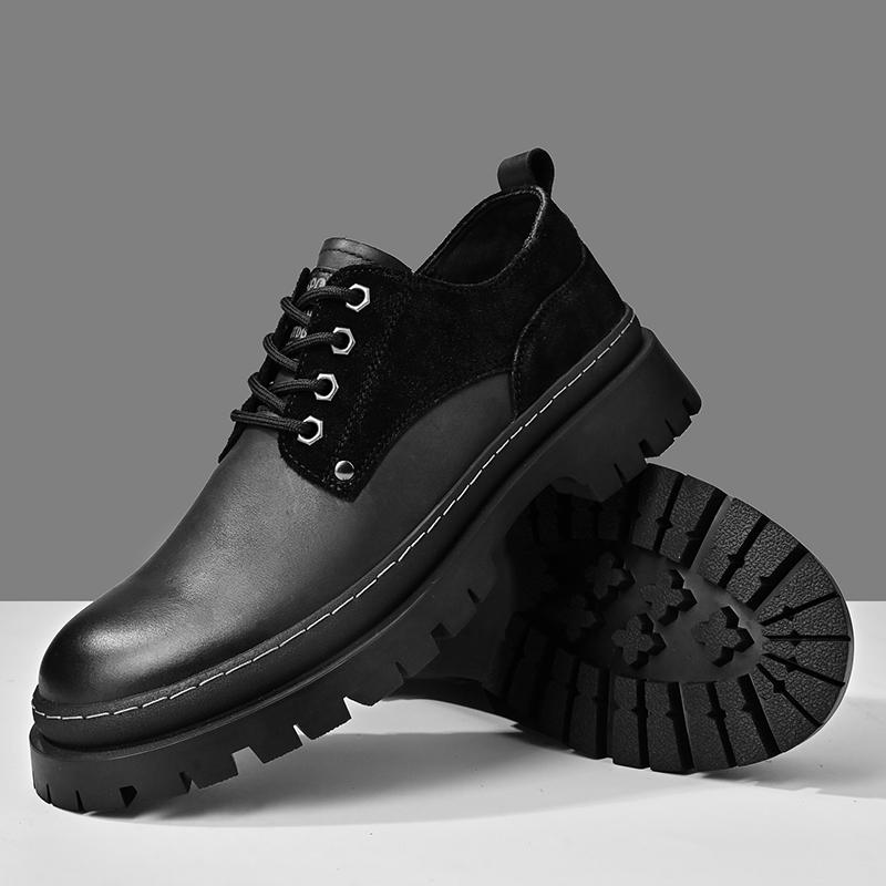 Genuine Leather Men Casual Shoes Thick Bottom Oxford Shoes for Men New Trendy Sneakers Luxury Brand Male Wedding Dress Footwear
