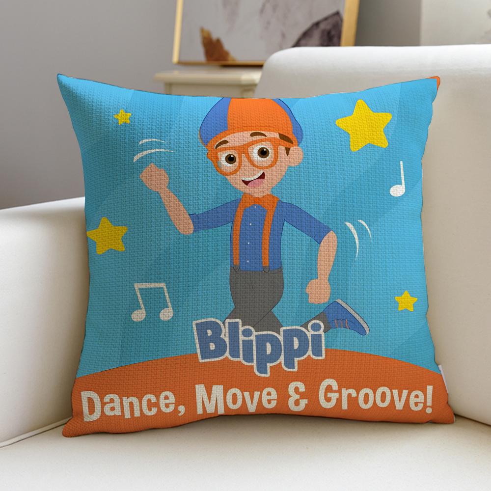 Cheerful BBlippiS Cushion Cover Breathable and skinfriendly linen pillowcase square removable and washable cushion