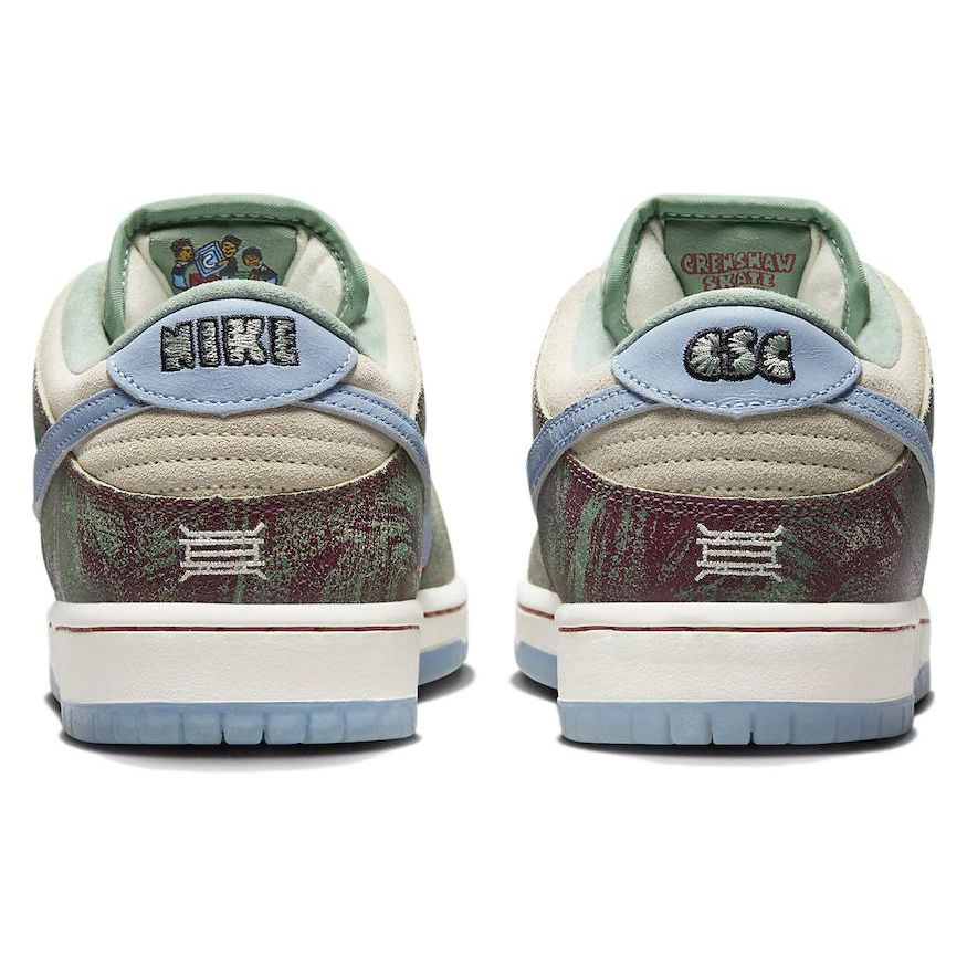 Кроссовки унисекс Crenshaw Skate Club x Nike Dunk Low SB кремовые парусиновые светло-голубые FN4193-100