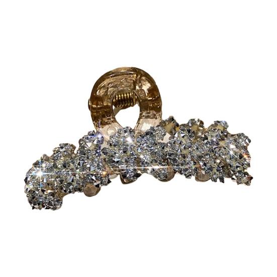 Женская заколка для волос «Колосок», стайлинг, нескользящие зубцы, большая заколка-акула, блестящий аксессуар для волос