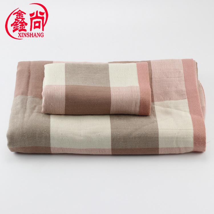 Полотенце хлопковое марлевое банное полотенце однотонное квадратное водопоглощающее утолщенное увеличенное бытовое большое полотенце
