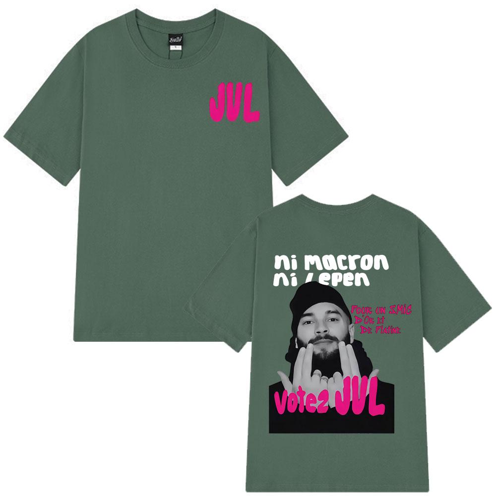 2027 Cool French Rapper JUL Fashion Graphics T-shirts Unisex WoUnisex Hip-hop T-shirt Short-sleeved Casual Aesthetic Trendy T-shirt St
