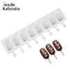 Silicone Ice Cream Mould Ice Cube Tray Popsicle Barrel Diy Mold Dessert Ice Cream Mold with Popsicle Stick