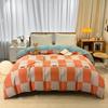 1Pc Geometric Duvet Cover 100% Cotton Thickened Check Bedding Hotel Quality Nordic Style Comforter Cover with Zipper Closure