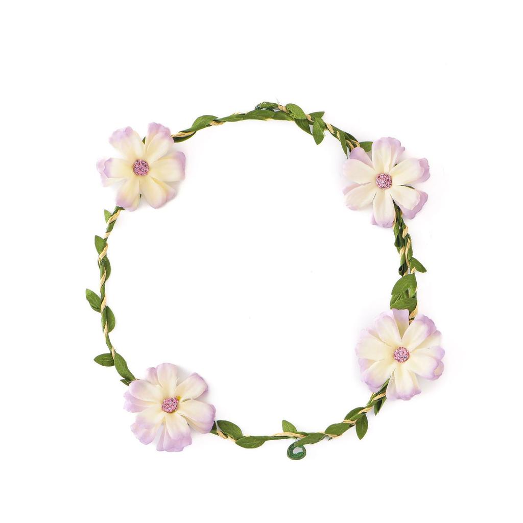 Венок в лесном стиле, красивые искусственные цветы, аксессуары, венок