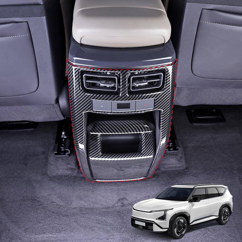 For Kia EV5 2024 2025 2026 Car Tuning 3PCS Red Rear Row Vent Cover Trim Automobile Interior Accessories