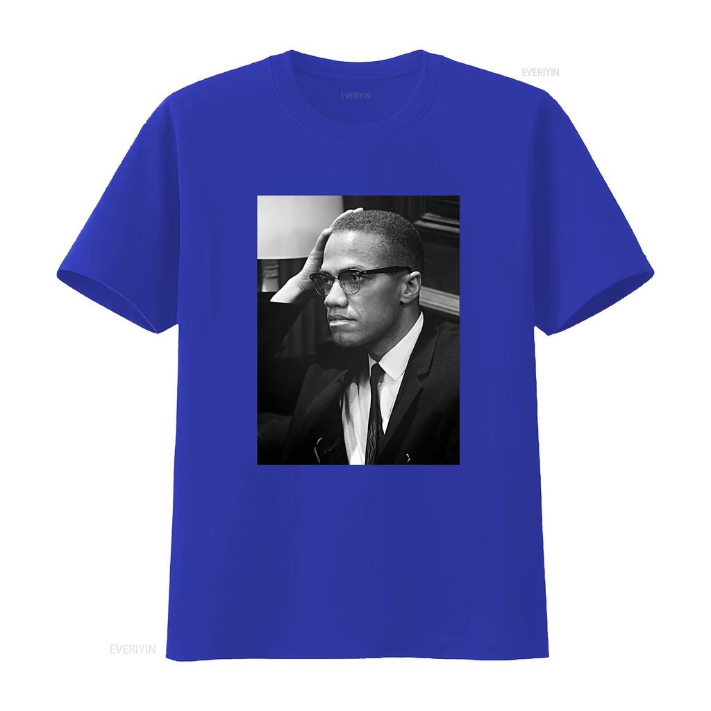 Футболка MALCOLM X На День отца новый цвет винтаж стирка мода удобная универсальная повседневная уличная одежда дизайнерская одежда