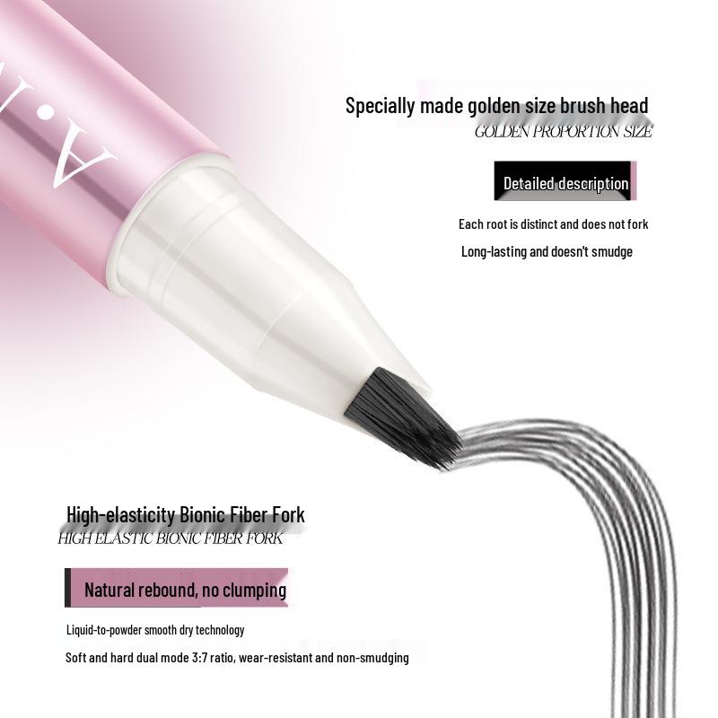 A.M.G One-Stroke Quick-Dry Brow Pencil: Natural Smooth Outlines, No Smudge, Perfect for Beginners.