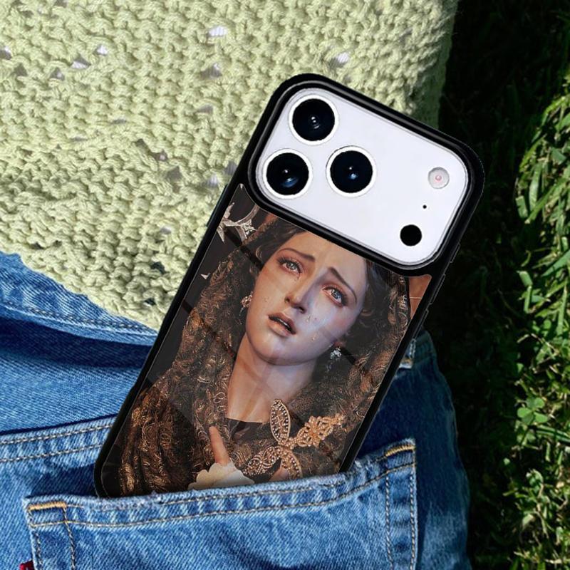 Holy Mother Virgin Mary Christian phone case cover Compatible with for IPhone 17air 16e 15 14 13 12 11Pro Max 17 Air