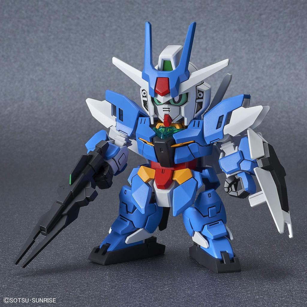 SD Gundam Cross Silhouette Earth Three Gundam пластиковая модель с цветовой кодировкой