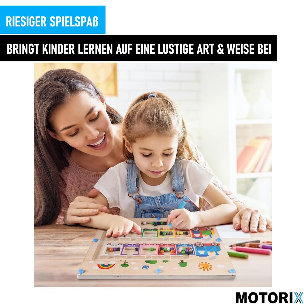 MOTORIX Magnetic Number Labyrinth Toy Educational Toy Made of Wood