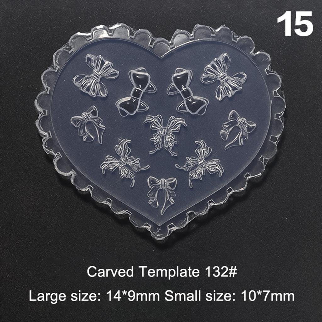 Small Beads Polymer Clay Mold Manicure Decor 3D Nail Carving Silicone Transparent Template Mould Nail Art DIY Handmade Tool