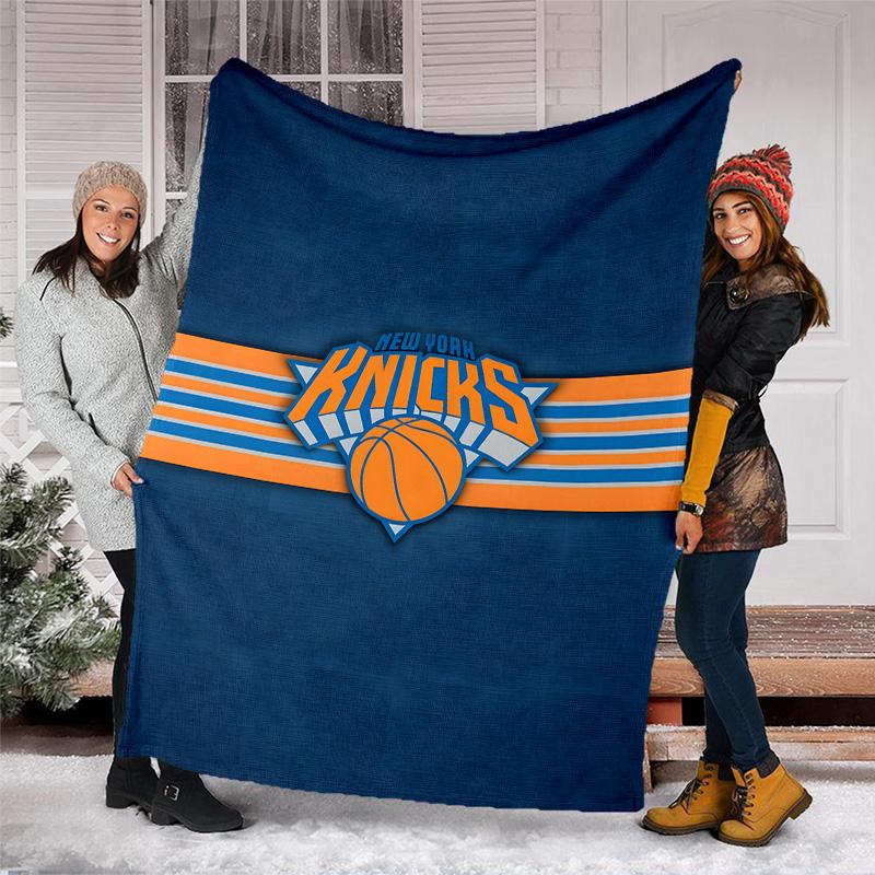 1pc New York Knicks Theme Blanket - Digital Print, Polyester, Cozy for All Seasons, Perfect for Outdoor, and Travel