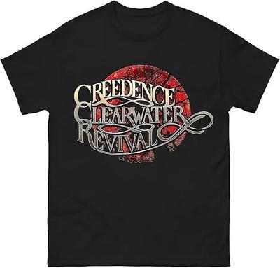 Горячая футболка группы Creedence Clearwater Revival Подарок Смешная черная футболка S-4XL