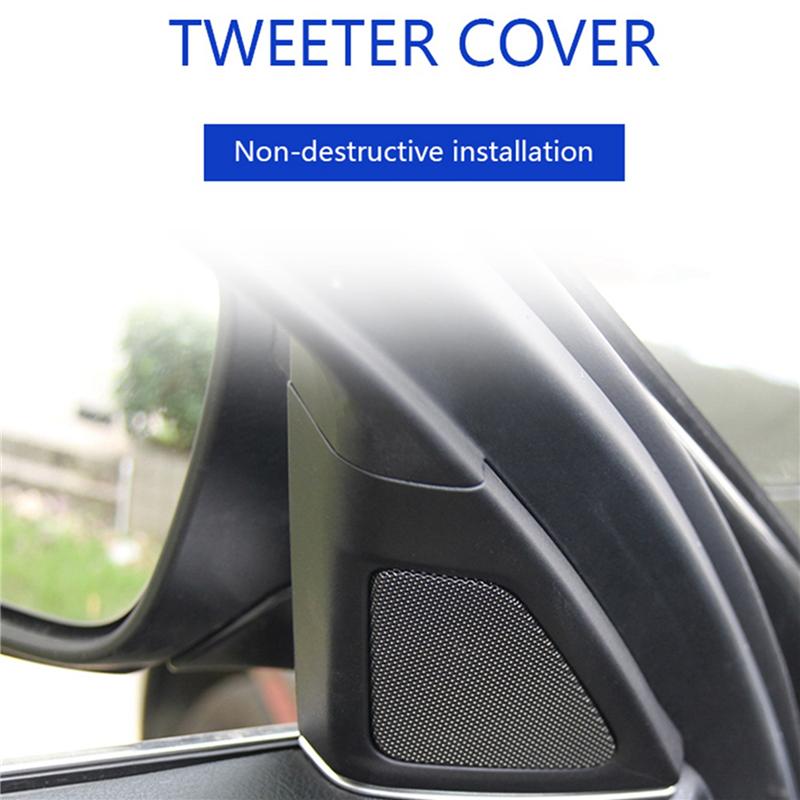 AASS-Car Door Panel Audio Horn Cover Tweeter Speaker Loudspeaker Cover Trim For-BMW 5 Series 520 523 F10 2010-2014