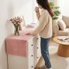 Fluffy Faux Fur Table Runner Shaggy Fluffy Plush Desk Mat Plush Tablecloth Runner  Vanity Dresser