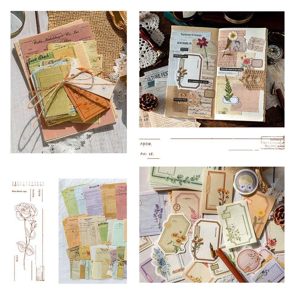 100 шт./упак. Фоновый декор Скрапбукинг Журнал DIY Коллаж Набор Винтажные материалы Бумага Студент