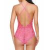 Сексуальные женские боди с кружевом на бретелях Perspective Lingerie Deep V-Neck Bodysuit