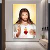 Настенное искусство «Святое Сердце Иисуса», холст, живопись, настенный постер, cuadros decor, фон, украшение стены