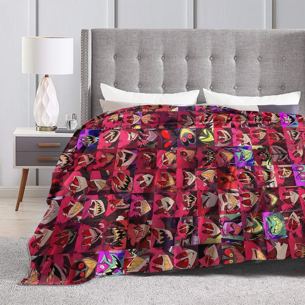 Vox Alastor Hazbin Hotels Blanket Quality Warm Soft Throw Blanket Winter Girls Boys Couch Chair Sofa Bed Funny Bedspread