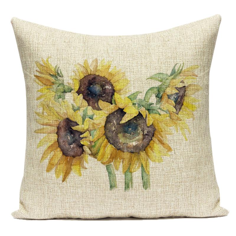 Цветы Растения Животные Кит Кошки Лошадь Сова Декоративные Подушки Полиэстер Наволочка для Дивана Дома Гостиной Almofadas