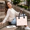 Fashionable Pink Polka Dot Tote Bag Casual Versatile Daily Handbag for Women