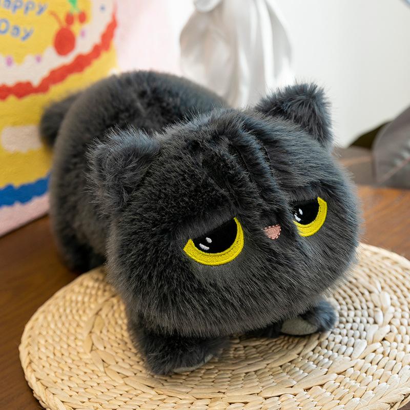 MINISO Мультяшная плюшевая игрушка-кошка Милая кукла черной кошки Лучший подарок-компаньон для роста, на дни рождения и праздники