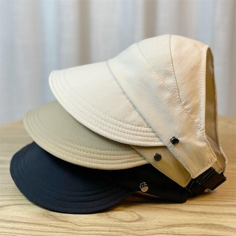 Summer Empty Top Wide Hat Women Anti UV Sunscreen Bucket Sun Hat Female Sun Protection Outdoor Casual Beach Cap Fisherman Hat