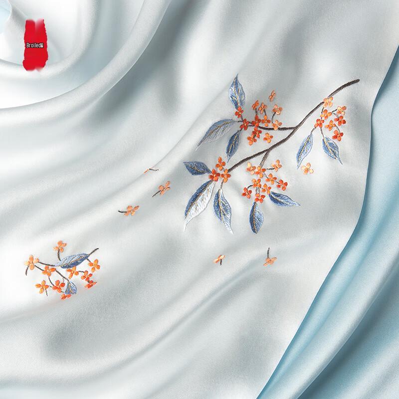 Handmade Chinese Su Embroidery Mulberry Silk Scarf