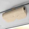 Suede Leather Sun Visor Glasses Case Stable Sunglasses Case Car Glasses Bag  Car  Interior