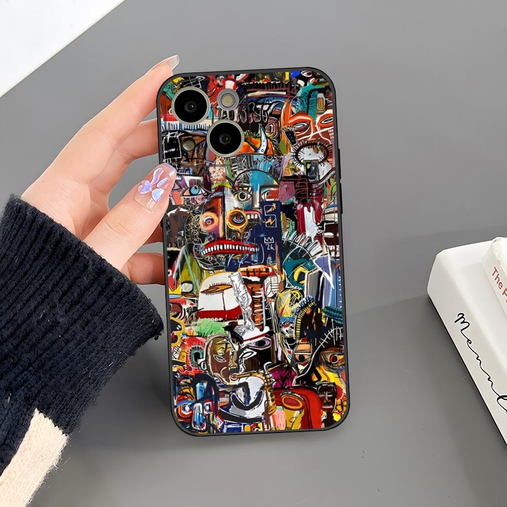 Чехол для телефона B-Basquiat Art Graffitis для iPhone 15 Pro Max 14 Pro 16 Plus 12 13 11 Xr X Xs 8 7 Plus Силиконовая задняя крышка