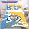 3Pcs Custom Name Manchester City Bedding Set Duvet Cover Closure Includes 1Duvet Cover 2Pillowcases Soft And Comfortable For All Seasons