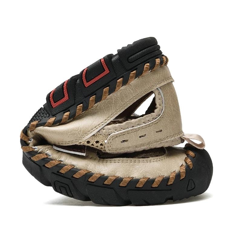 Новые летние мужские сандалии, уличные кожаные сандалии, классические мужские кожаные сандалии, легкие мужские сандалии ручной работы