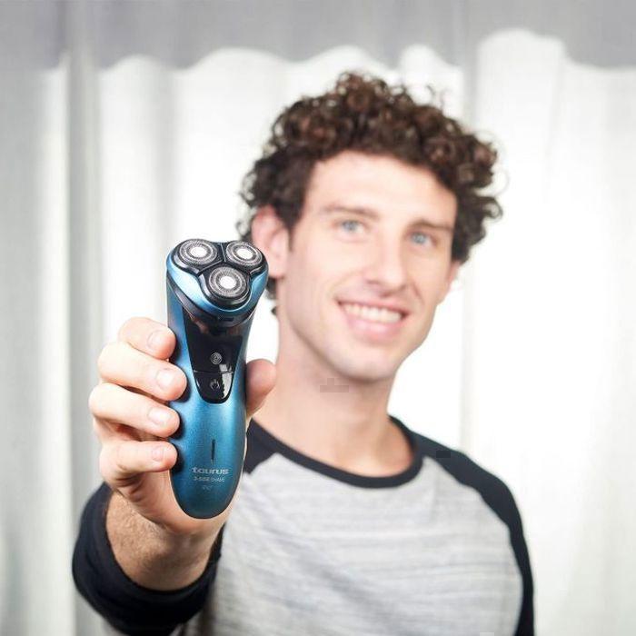 Электробритва - 3-СТОРОННЕЕ БРИТЬЕ - Тройная головка - Перезаряжаемая - Автономность 45 мин - Моющаяся
